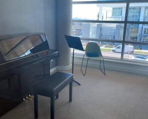 Piano room for resident